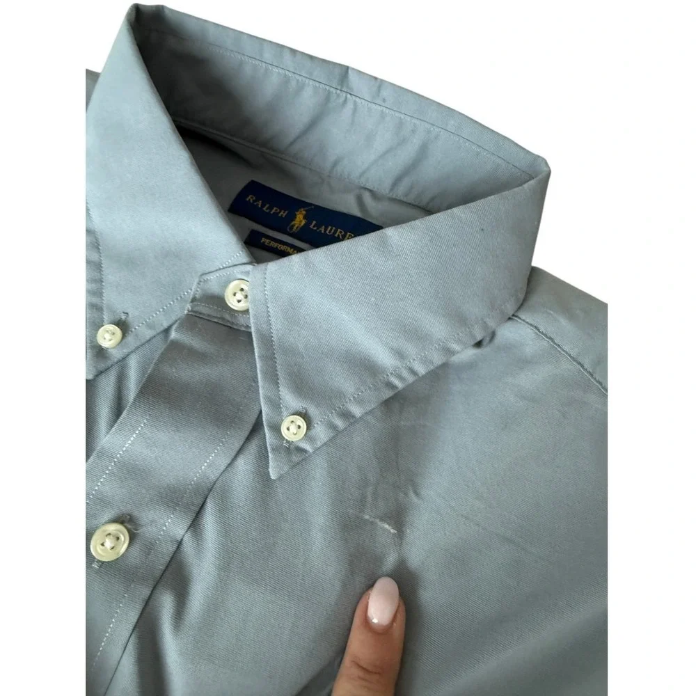 Polo Ralph Lauren Men's LT Gray Button Down Dress Shirt NWT Stretch Performance